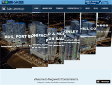 Tablet Screenshot of megaworldcondominiums.com
